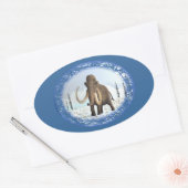 Sticker Ovale Mammoth laineux (Enveloppe)
