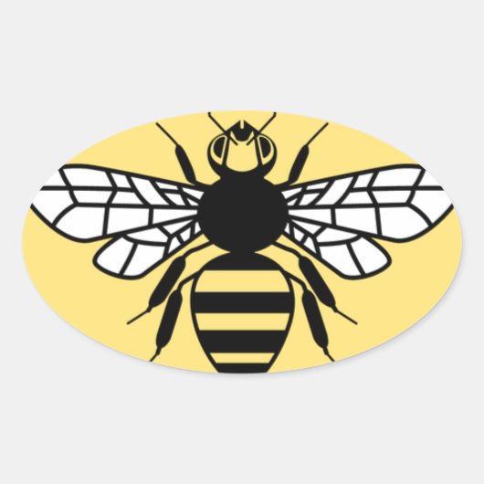 Sticker Ovale Manchester Bee (Devant)