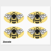 Sticker Ovale Manchester Bee (Feuille)