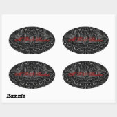 Sticker Ovale Mandala (Feuille)