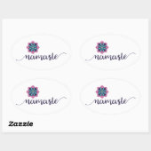 Sticker Ovale mandala (Feuille)