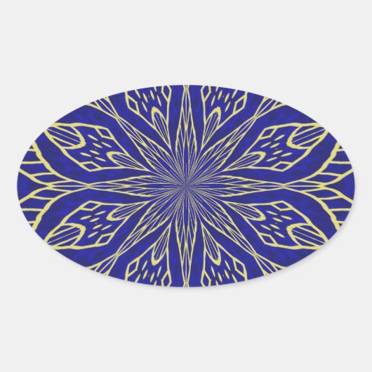 Sticker Ovale Mandala (Devant)