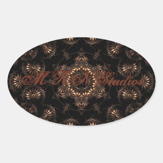 Sticker Ovale Mandala de l'âge de bronze (Devant)