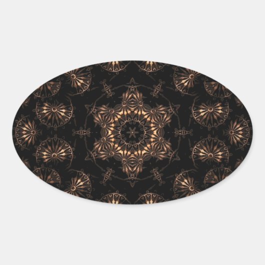 Sticker Ovale Mandala de l'âge de bronze (Devant)