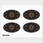Sticker Ovale Mandala de l'âge de bronze (Feuille)