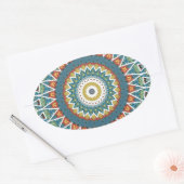 Sticker Ovale Mandala décoratif (Enveloppe)