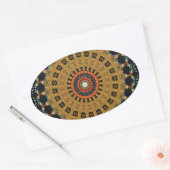 Sticker Ovale Mandala décoratif (Enveloppe)