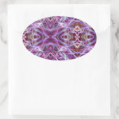 Sticker Ovale Mandala en rose (Sac)