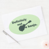 Sticker Ovale Mandolin — Certainement Pas Un Banjo (Enveloppe)