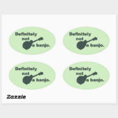Sticker Ovale Mandolin — Certainement Pas Un Banjo (Feuille)