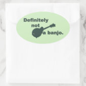 Sticker Ovale Mandolin — Certainement Pas Un Banjo (Sac)