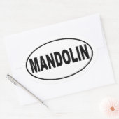 Sticker Ovale Mandolin Music Lover (Enveloppe)