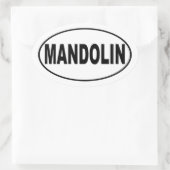 Sticker Ovale Mandolin Music Lover (Sac)