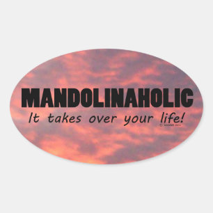 Sticker ovale Mandolinaholic Life