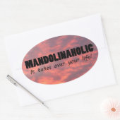 Sticker ovale Mandolinaholic Life (Enveloppe)