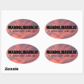 Sticker ovale Mandolinaholic Life (Feuille)