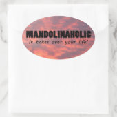 Sticker ovale Mandolinaholic Life (Sac)