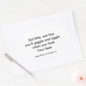 Sticker Ovale Mange un peu (Enveloppe)