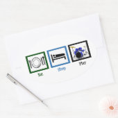 Sticker Ovale Mangez des tambours de veille (Enveloppe)