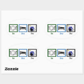 Sticker Ovale Mangez des tambours de veille (Feuille)