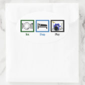 Sticker Ovale Mangez des tambours de veille (Sac)