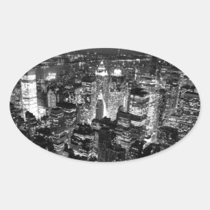Sticker Ovale Manhattan New York