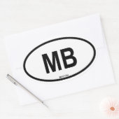 Sticker Ovale Manitoba "MB" (Enveloppe)