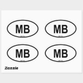 Sticker Ovale Manitoba "MB" (Feuille)