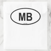 Sticker Ovale Manitoba "MB" (Sac)