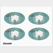 Sticker Ovale Map of the South Pole (Feuille)