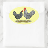 Sticker Ovale Marans : Paire de cacao (Sac)