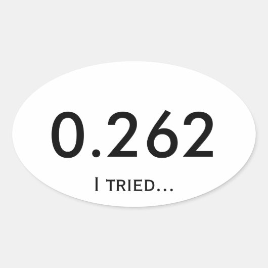 Sticker Ovale Marathon 0,262 (Devant)