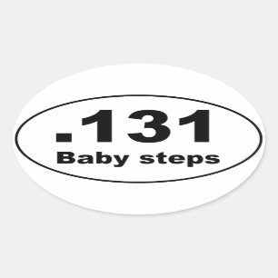Sticker Ovale Marathon .131 - Étapes de bébé