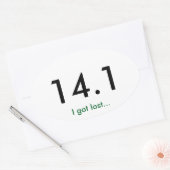 Sticker Ovale Marathon 14.1 (Enveloppe)