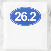 Sticker ovale Marathon 26,2 Miles (Bleu) (Sac)