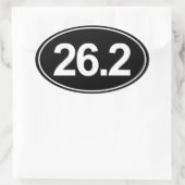 Sticker ovale Marathon 26,2 Miles (Noir) (Sac)