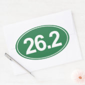 Sticker ovale Marathon 26,2 Miles (Vert) (Enveloppe)