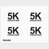 Sticker Ovale Marathon de 5k (Feuille)