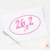 Sticker Ovale Marathon rose 26,2 (Enveloppe)