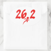 Sticker Ovale Marathon rouge 26,2 (Sac)