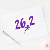 Sticker Ovale Marathon violet 26,2 (Enveloppe)
