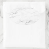 Sticker Ovale Marbre blanc blanc Élégant Modèle personnalisé (Sac)