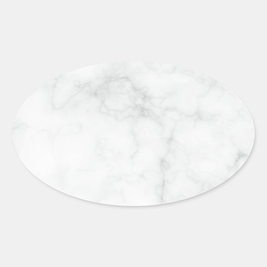 Sticker Ovale Marbre Blanc Moderne (Devant)