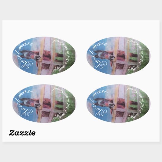 Sticker Ovale mare douce (Feuille)