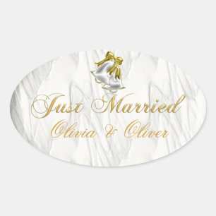 Sticker Ovale Mariage blanc