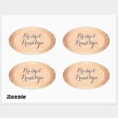 Sticker Ovale Mariage Blush Floral Marine (Feuille)