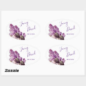 Sticker Ovale Mariage du jardin de printemps de Lilac (Feuille)