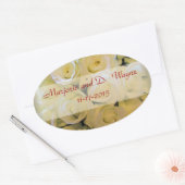 STICKER OVALE MARIAGE OVAL ENVELOPE SEALS & STICKKERS (Enveloppe)