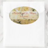STICKER OVALE MARIAGE OVAL ENVELOPE SEALS & STICKKERS (Sac)
