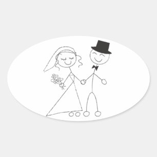 Sticker Ovale Mariage ovale Favor Seals Jote Mariée & Salle